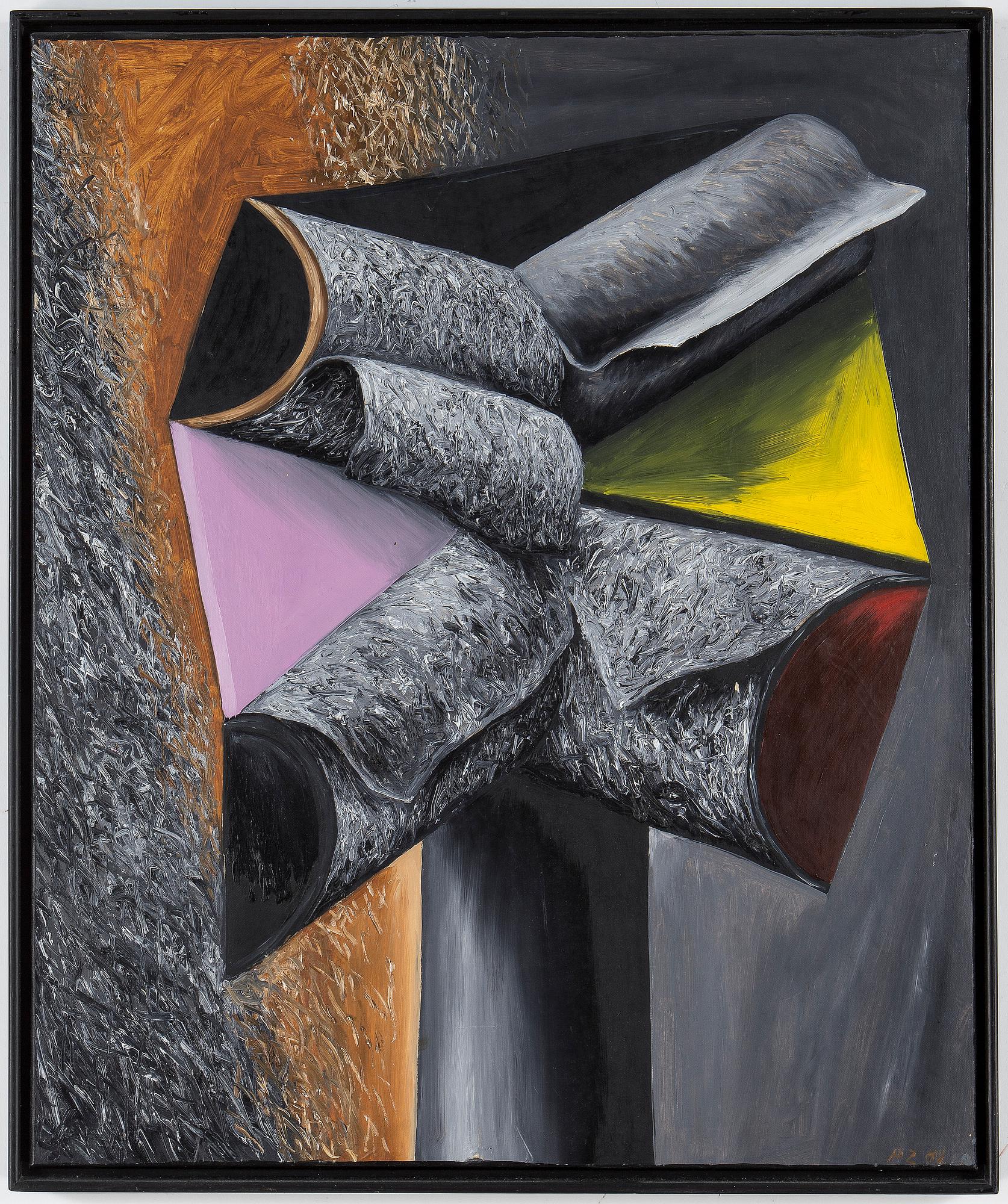 PETTER ZENNSTRÖM, "Ansikte III", olja på duk, signerad och daterad 1982.