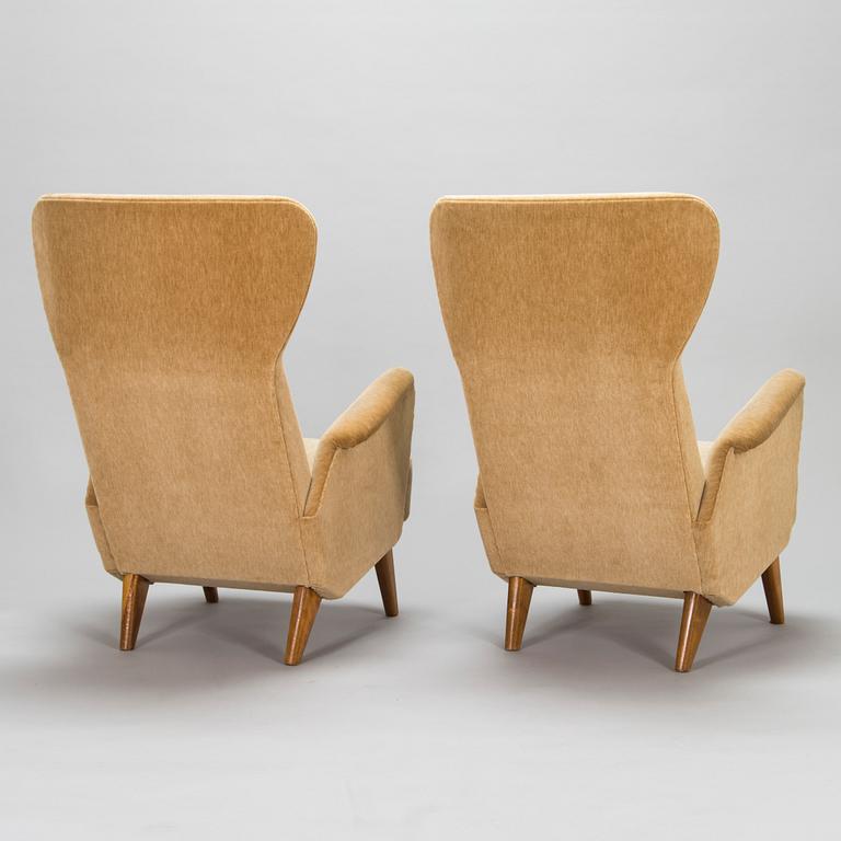 Carl Gustaf Hiort af Ornäs, a mid 1900's pair of armchairs for Hiort Tuote Puunveisto, Finland.