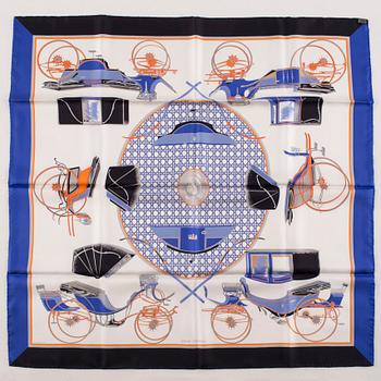 HERMÈS, scarf "Les Voitures a transformation".