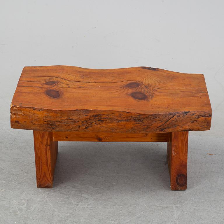 A pinewood stool from the second half of the 20th Century.