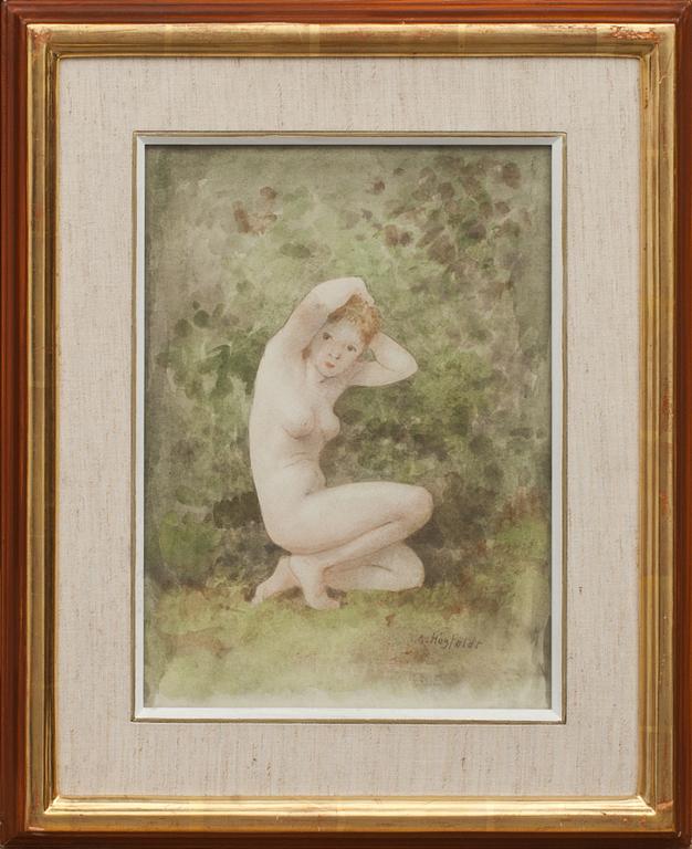 ROBERT HÖGFELDT, akvarell, signerad.