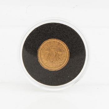 Guldmynt Sverige, Oscar II 5 kr, 1899.