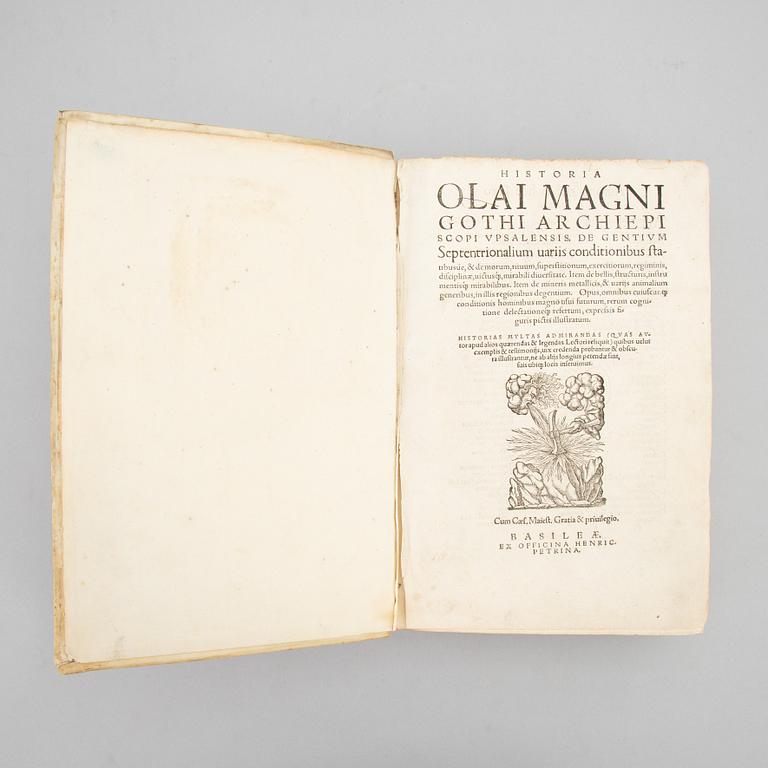 Olaus Magnus, Basel 1567, with map.
