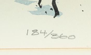 SVENOLOV EHRÉN, färglitografi, signerad, daterad 76 och numrerad 184/360.