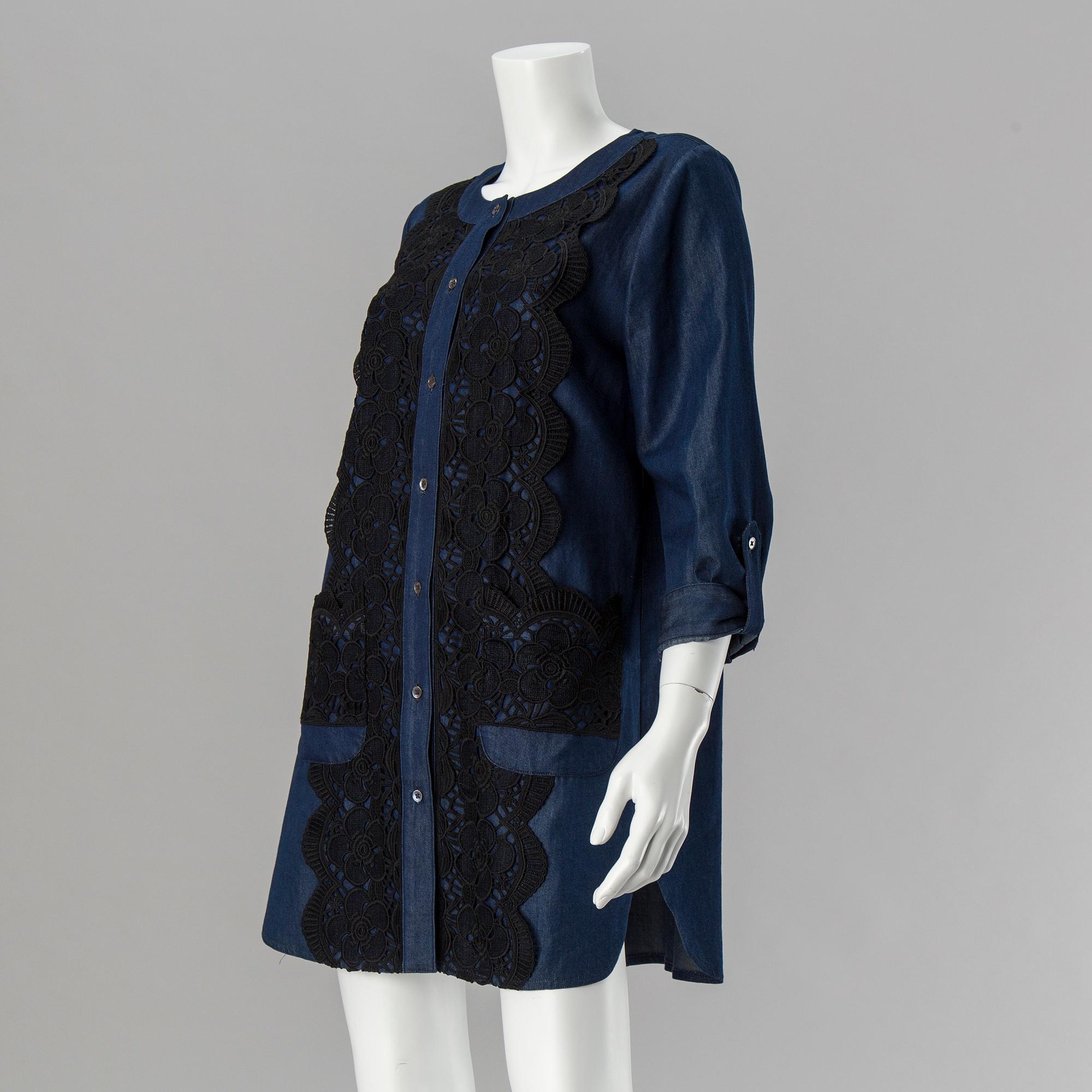 A denim dress by Anna Sui.