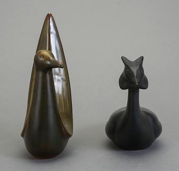 FIGURINER, 2 st, stengods, Gunnar Nylund, Rörstrand.