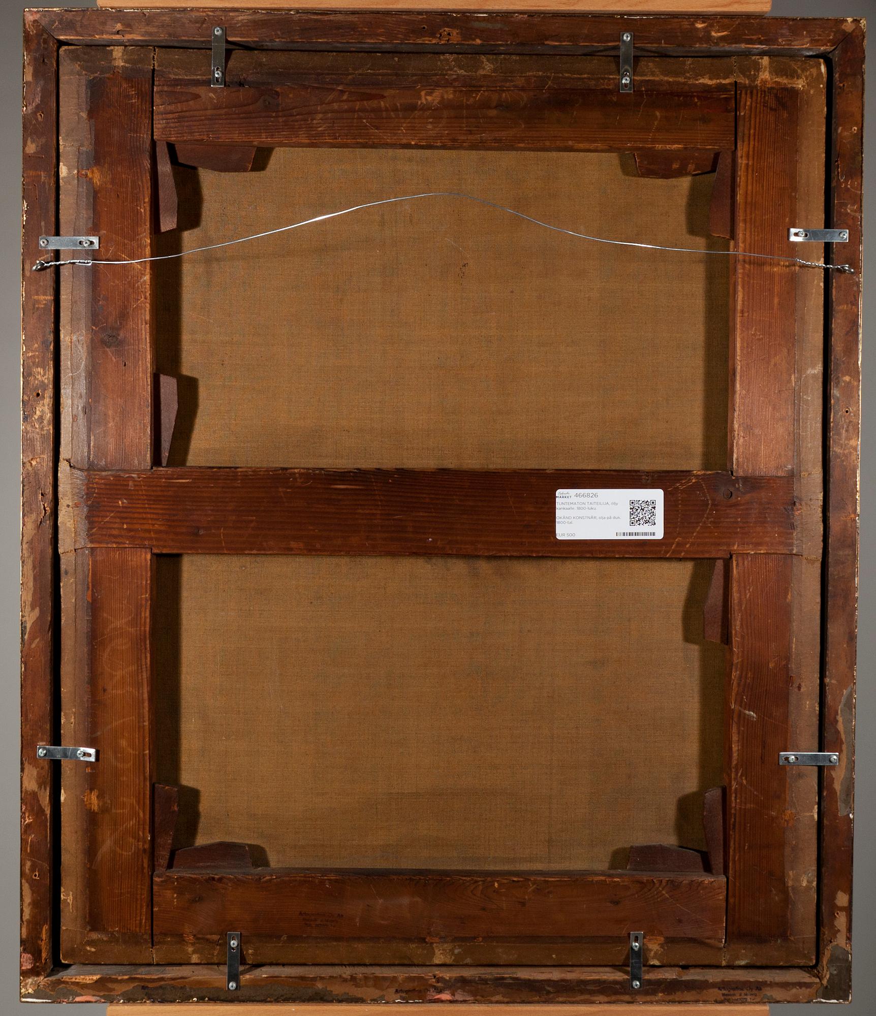 OKÄND KONSTNÄR, olja på duk, 1800-tal.