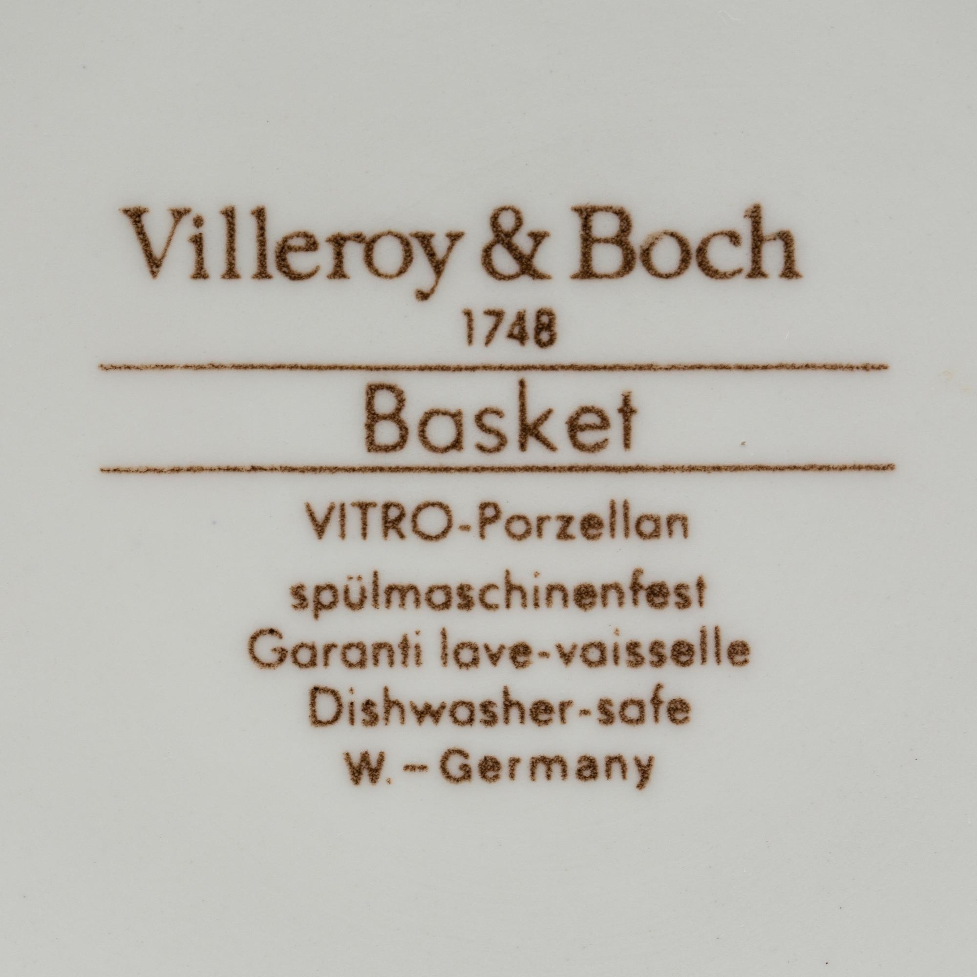 SERVISER, porslin, 24+14 delar, "French Garden Vienne" samt "Basket"Villeroy & Boch.