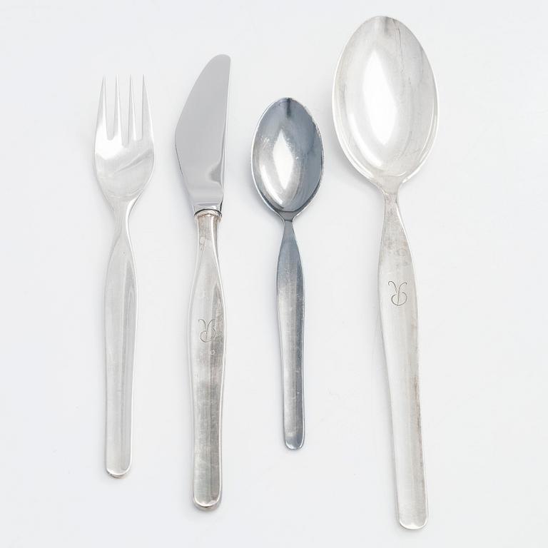 Tapio Wirkkala, bestick, "Tapio",  35 st, silver (925 och 916), "Tapio", Kultakeskus, Tavastehus 1958-1971.