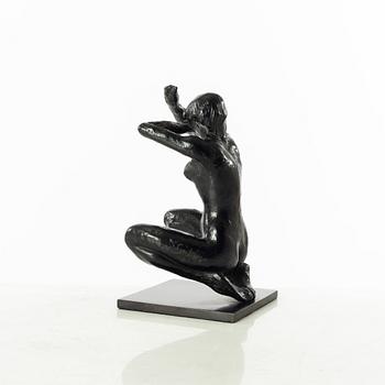 Gudmar Olovson, sculpture. Signed. Numbered. Foundry mark. Bronze, height 18.5 cm, length 10 cm.