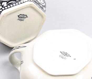 KANNA SAMT POTTA, flintgods, "Juno", Rörstrand.