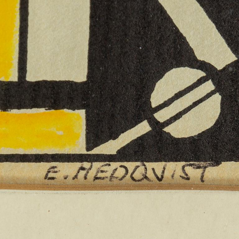 Ebba Hedquist, gouache, 2, signed.