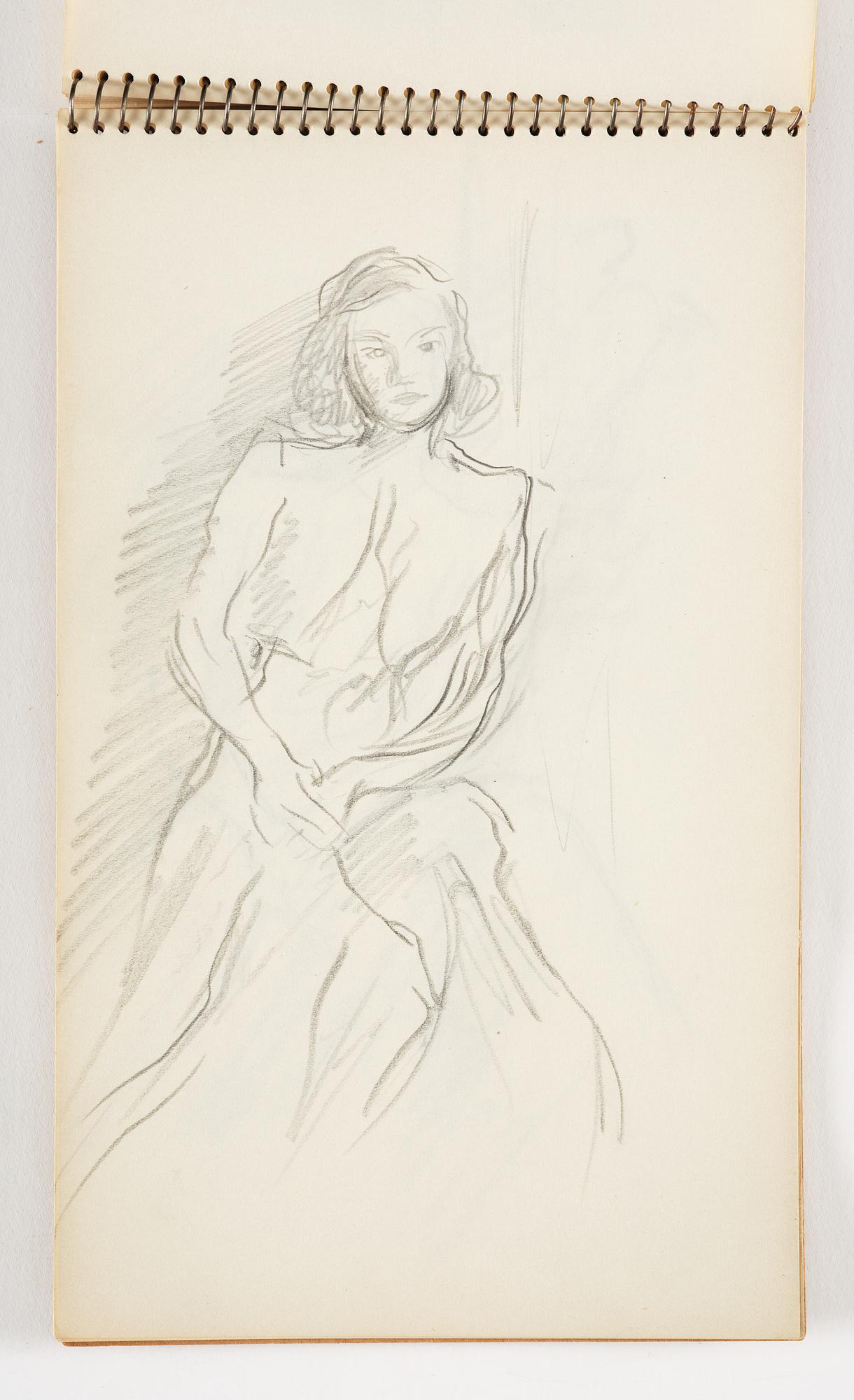 Lotte Laserstein, 3 skissböcker med blyertsteckningar.