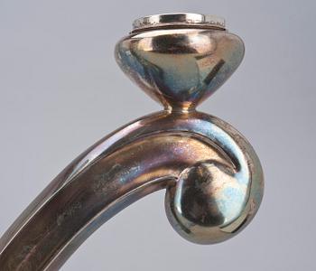 KANDELABER  för 4 ljus, silver, 1930-tal.