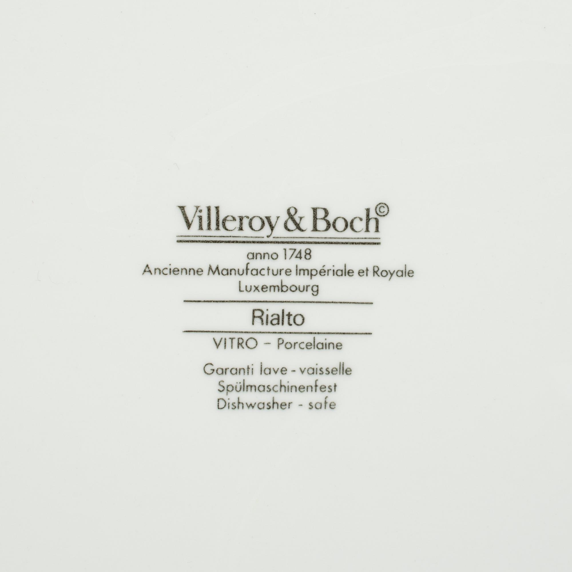 MATSERVIS, 58 delar, porslin, "Rialto", Villeroy & Boch, 1900-talets andra hälft.