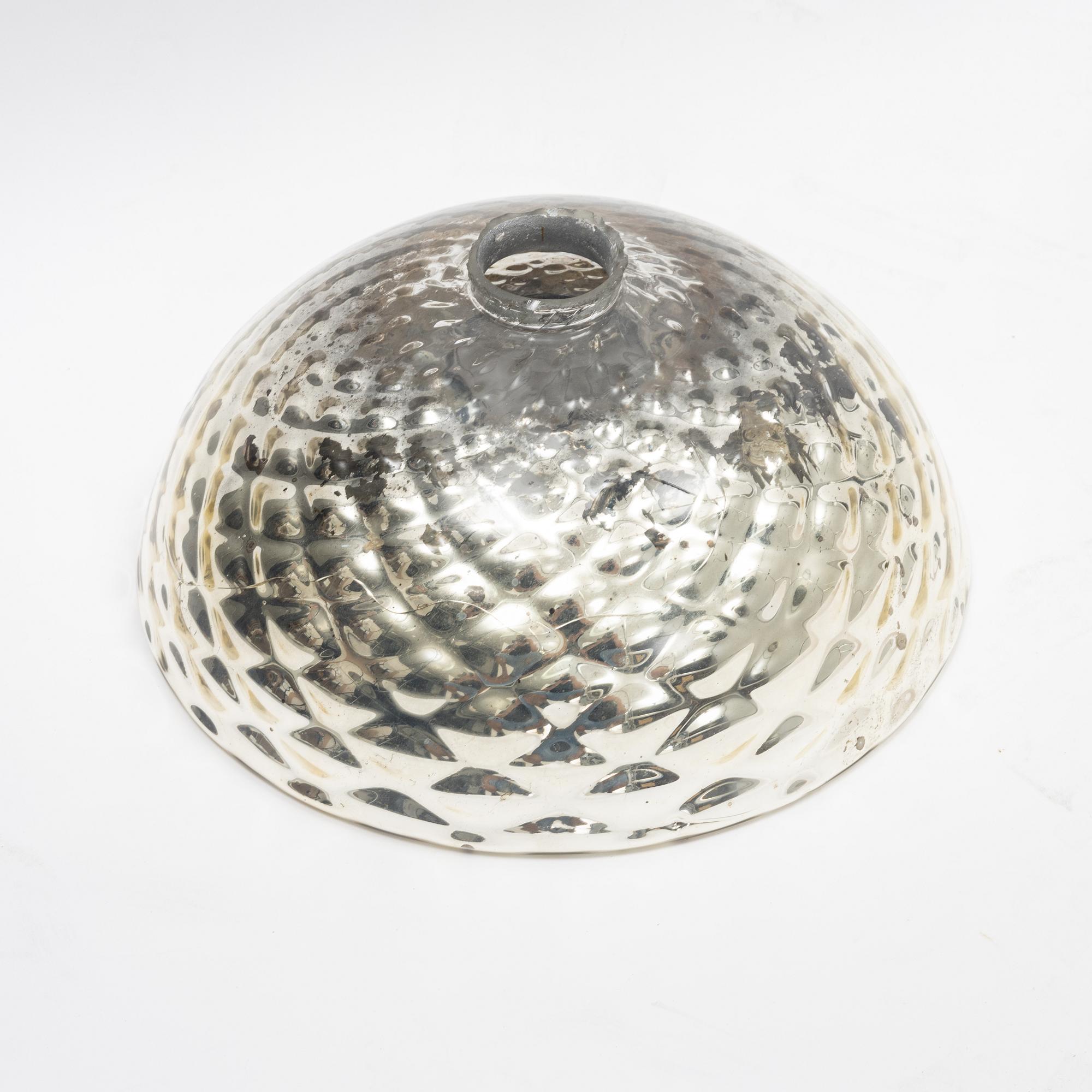 A Swedish Art Nouveau ceramic and iron ceiling light, Höganäs, early 20th century.