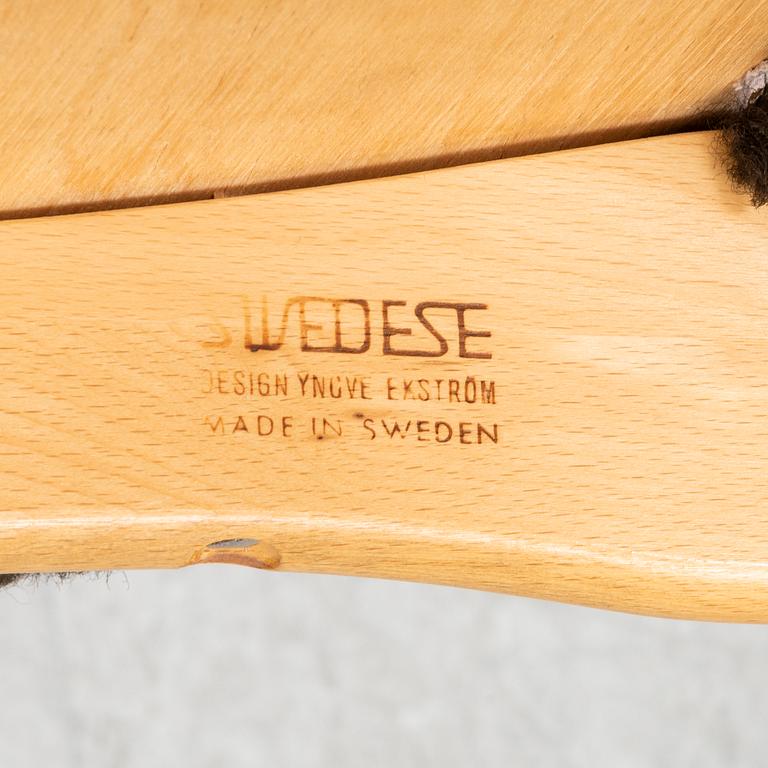 A 'Lamino' footstool by Yngve Ekström for Swedese.