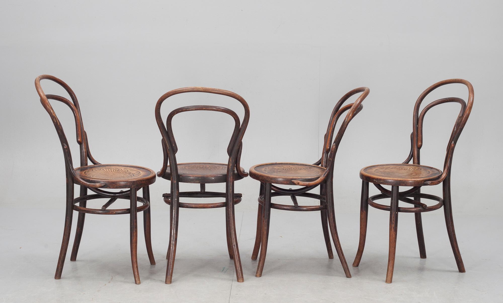 STOLAR, 4 st snarlika, Thonettyp, 1900-talets första hälft.