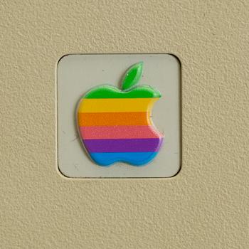 A Macintosh Plus 1Mb Apple Computer, 1986.