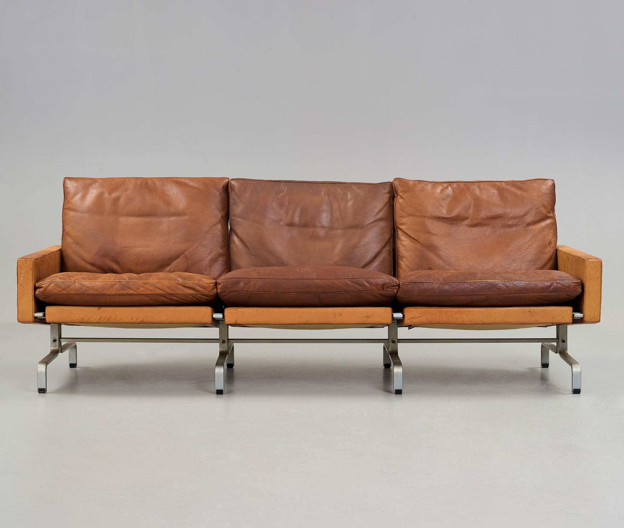 Poul Kjaerholm, soffa 'PK-31-3', E Kold Christensen, Danmark 1960-tal.
