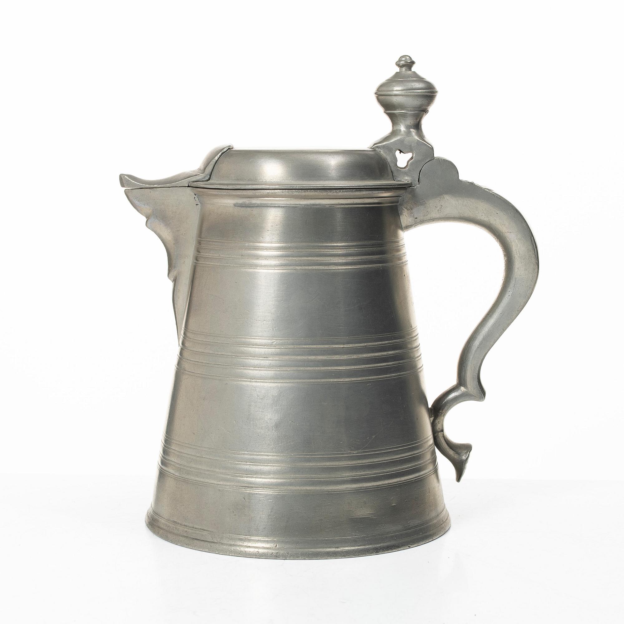 Measuring vessel, jug by Lars Lövgren, Uppsala, 1857.