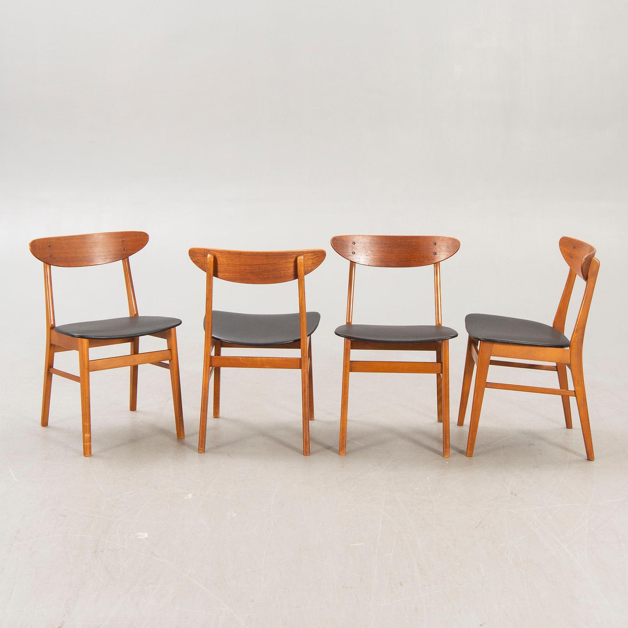 Chairs, Farstrup, 4 pcs, Denmark, 1960s.