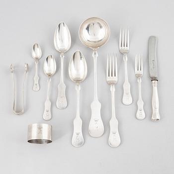 A 45-piece silver flat ware set, Austria-Hungary, 1867-72.