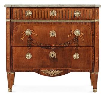 A Gustavian 18th century commode by J. Hultsten.