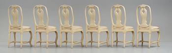 Six Swedish 1770's chairs.