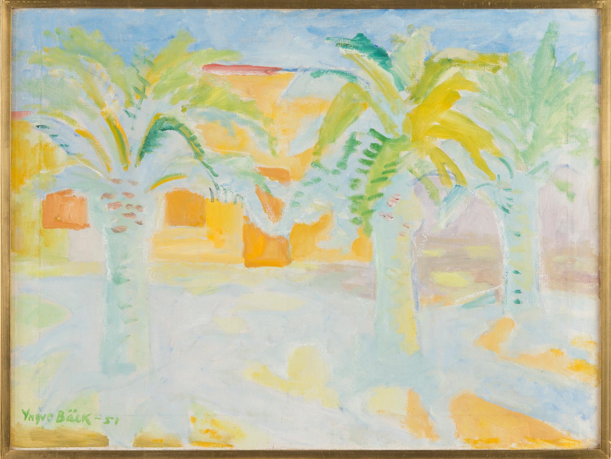 Yngve Bäck, "Palmuja, Menton".