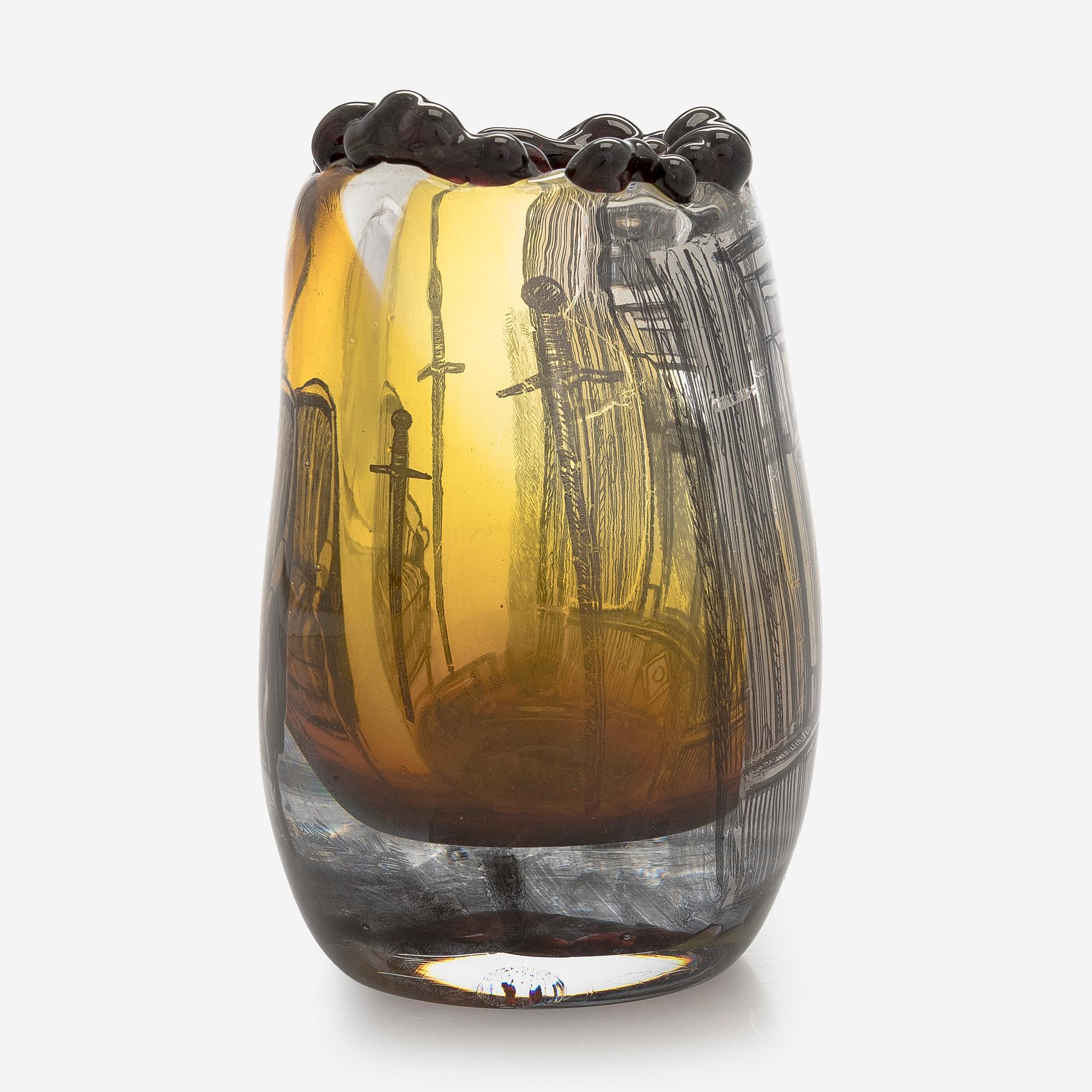 Sini Majuri, a glass sculture 'Iron and love'. Signed Sini Majuri 2023.