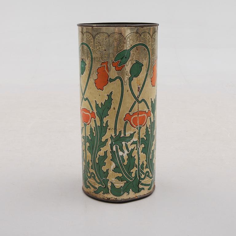 PARAPLYSTÄLL, litograferad plåt, jugend, 1900-talets första hälft.