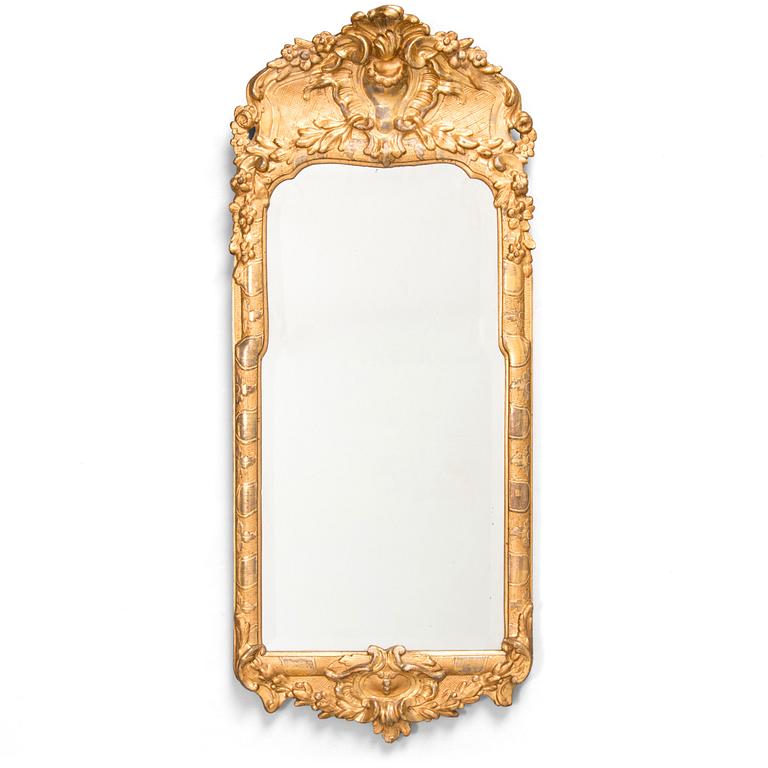 A late 18th century Swedish Rococo mirror.