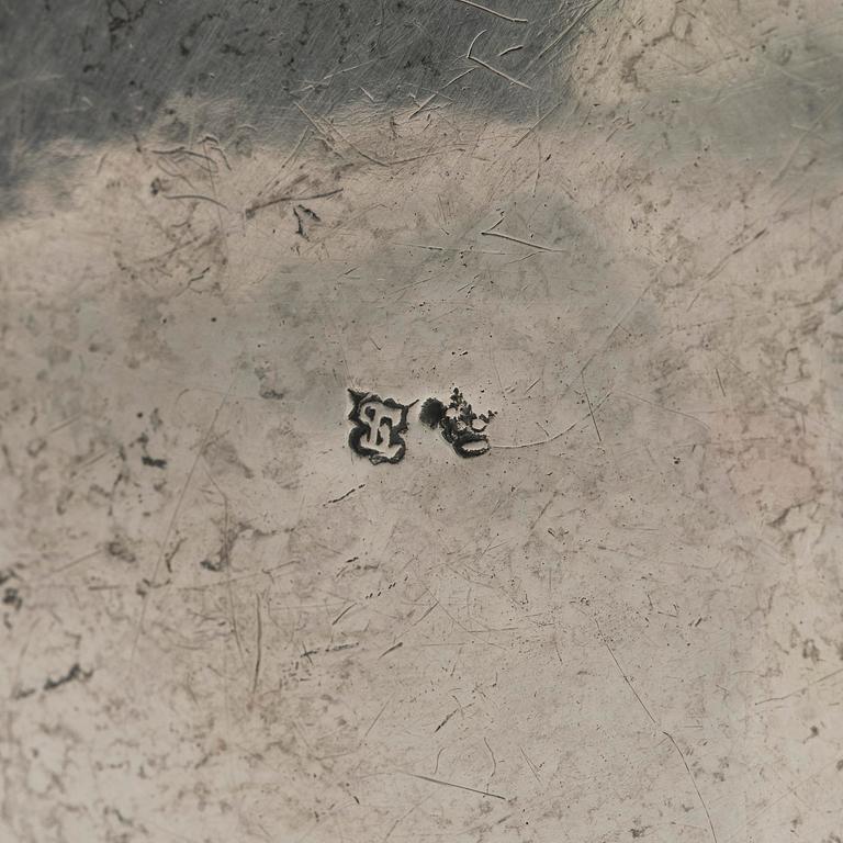 A Swedish 17th century parcel-gilt silver tankard, mark of Erik Månsson Schmidt, Stockholm (active 1675-1686).