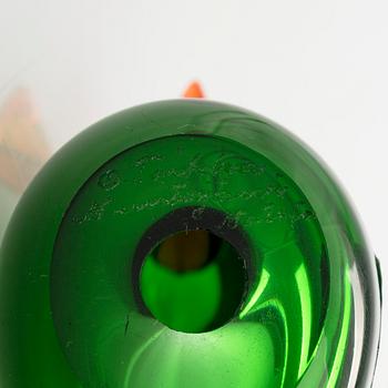 Oiva Toikka, A glass bird, "Flycatcher" signed Oiva Toikka Nuutajärvi Notsjö.