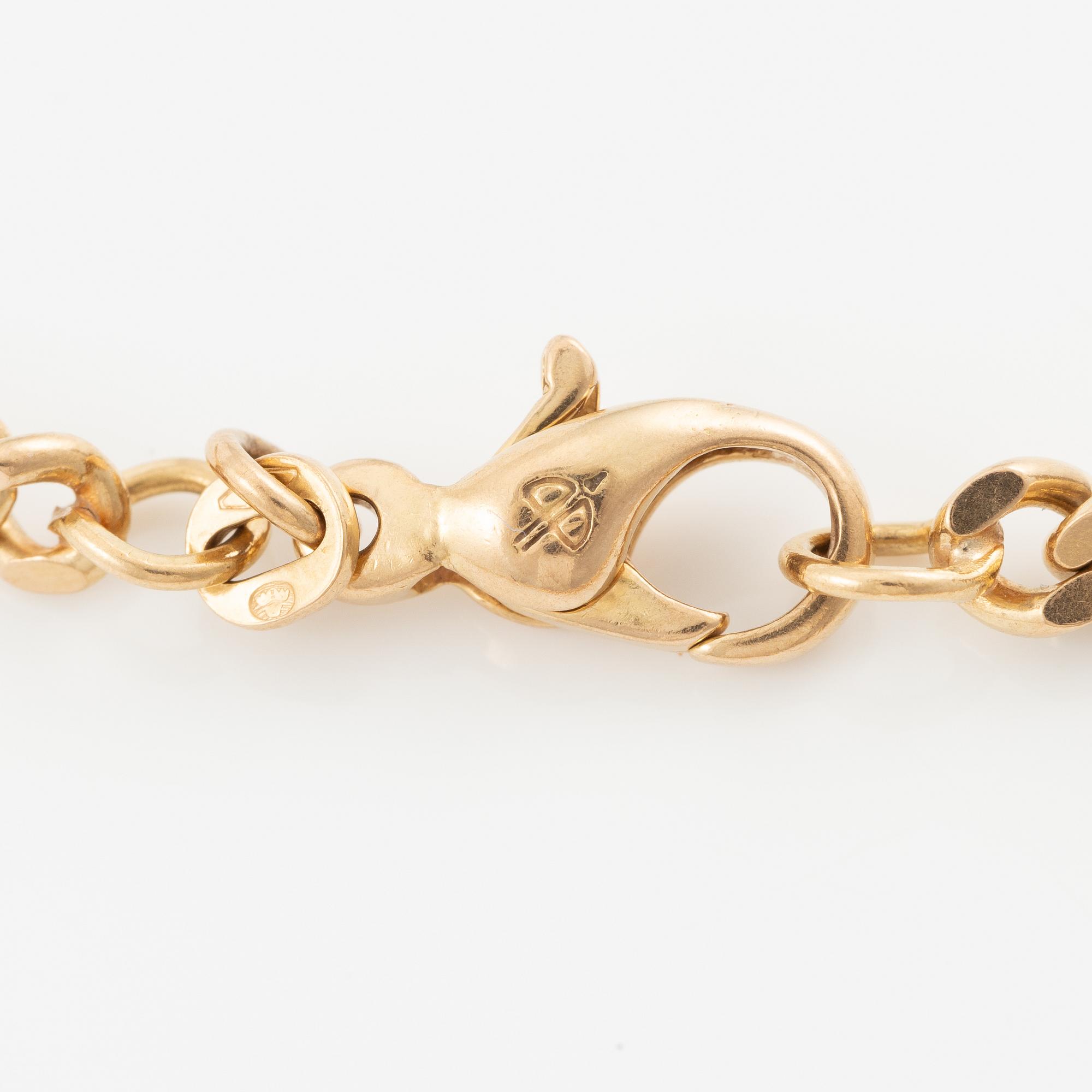 Gaudy, necklace, 18K gold and opal.