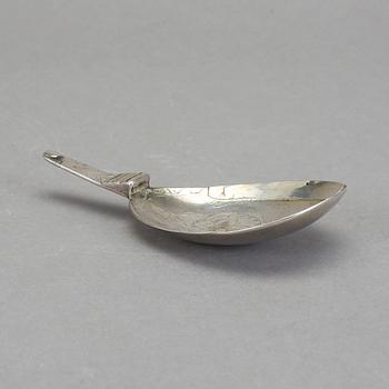 SUPSKED, silver. Oidentifierad mästare, 1784. Vikt ca 48 g.