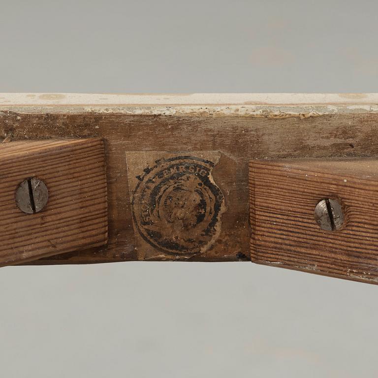 Ephraim Ståhl, Four Gustavian chairs by Ephraim Ståhl, master 1794.
