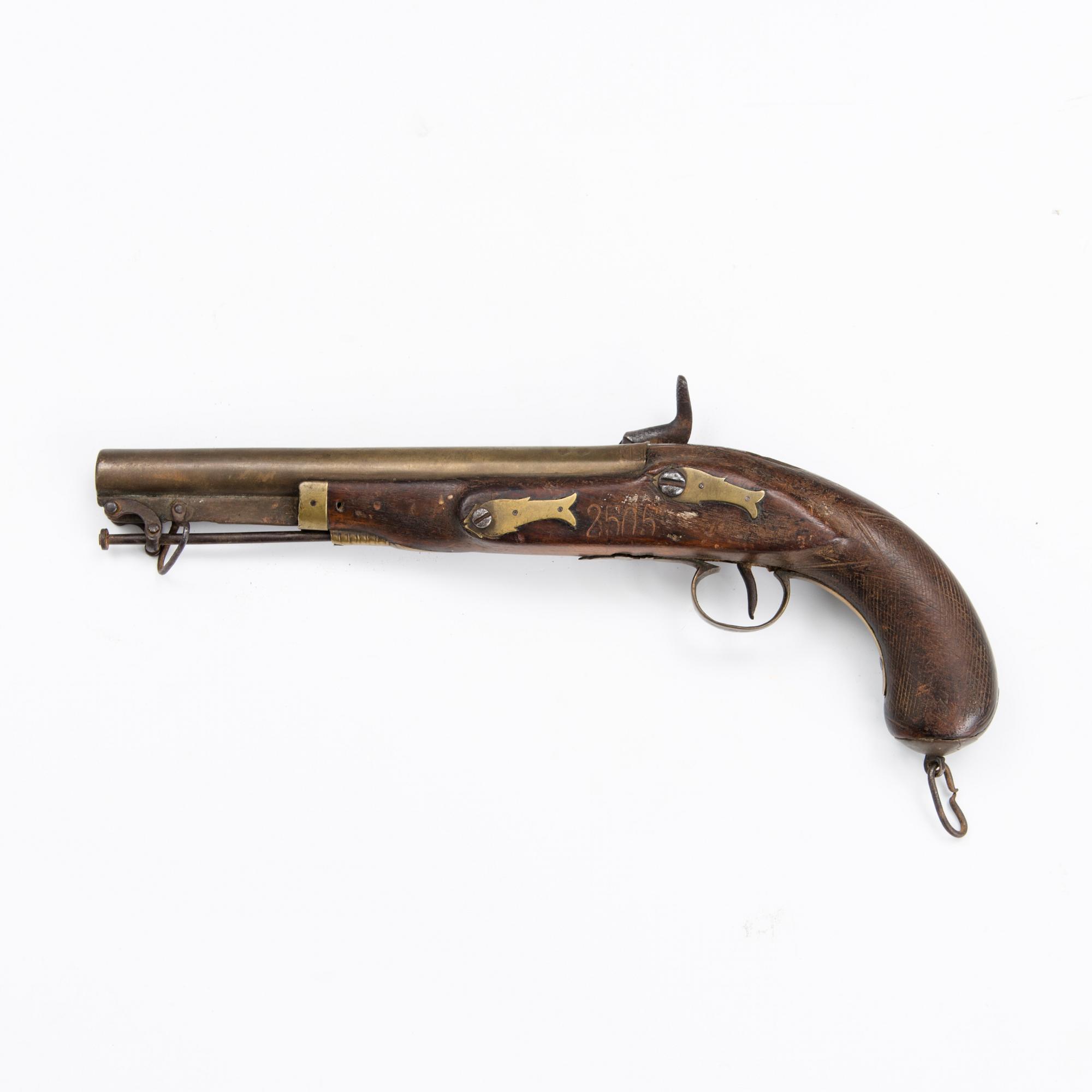 CAPLOCK PISTOL, 19th century.