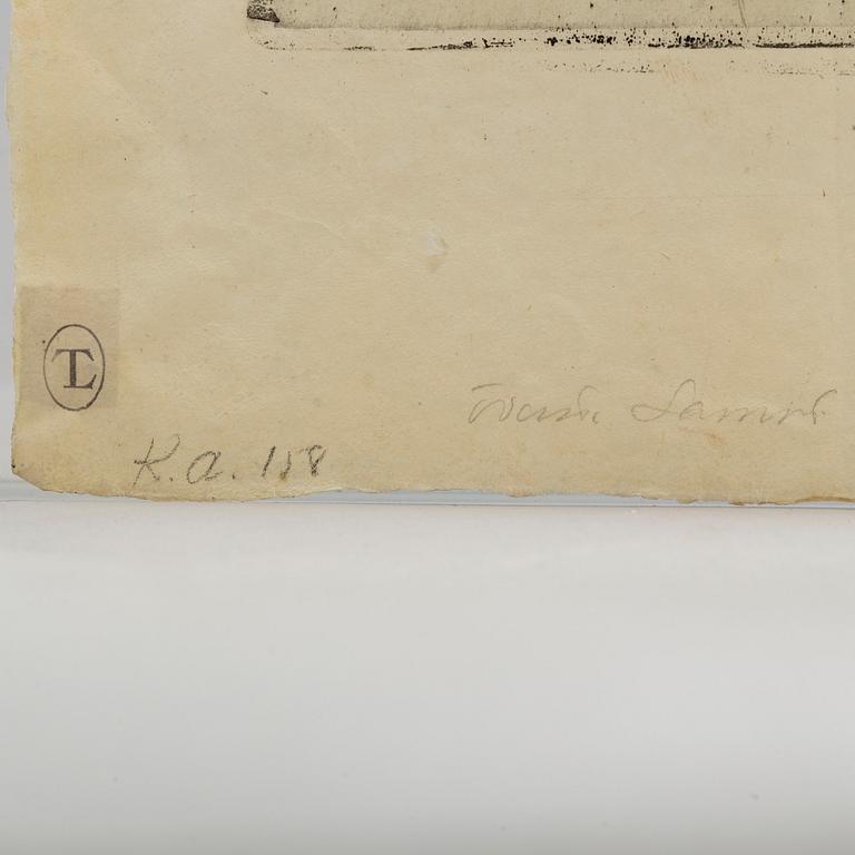 ANDERS ZORN, etching, 1900, state III of III, signed in pencil.