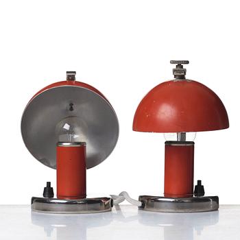 Erik Tidstrand, a pair of table lamps for Nordiska Kompaniet, Sweden 1930's.