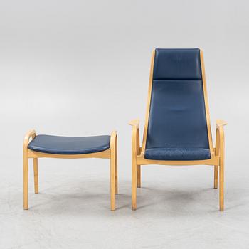 Yngve Ekström, a 'Lamino' armchair with foot stool, Swedese.