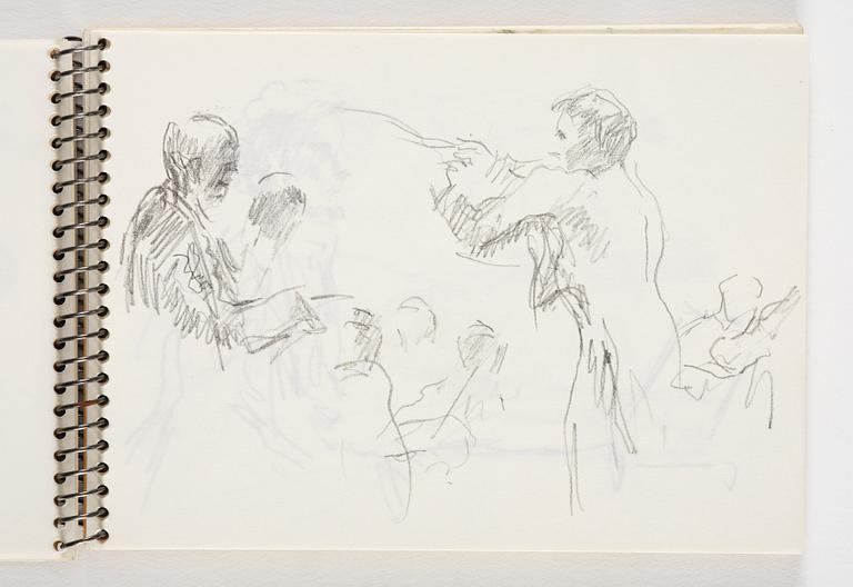 Lotte Laserstein, 4 skissböcker med blyertsteckningar.