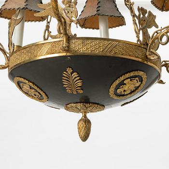Hanging lamp, Empire style, circa 1900.