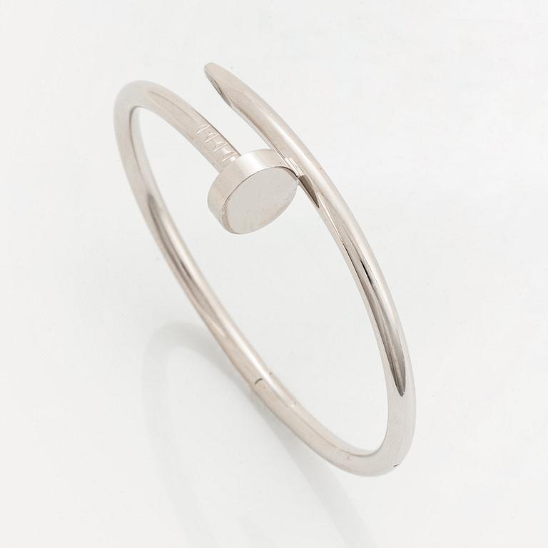 A Cartier "Juste en Clou" bracelet in 18K white gold.
