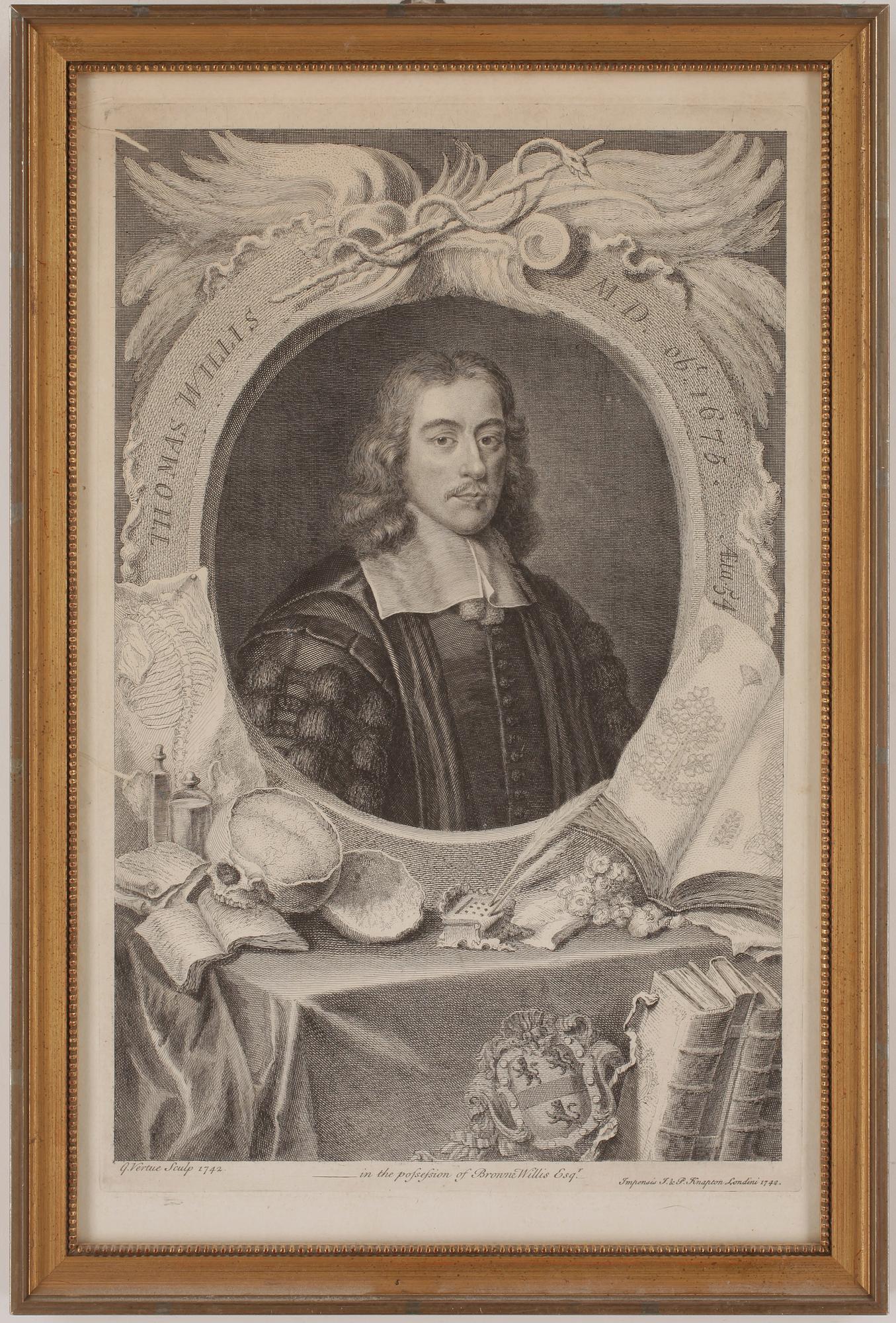 GRAVYRER, 4 st, bland annat George Vertue, 1700-tal.