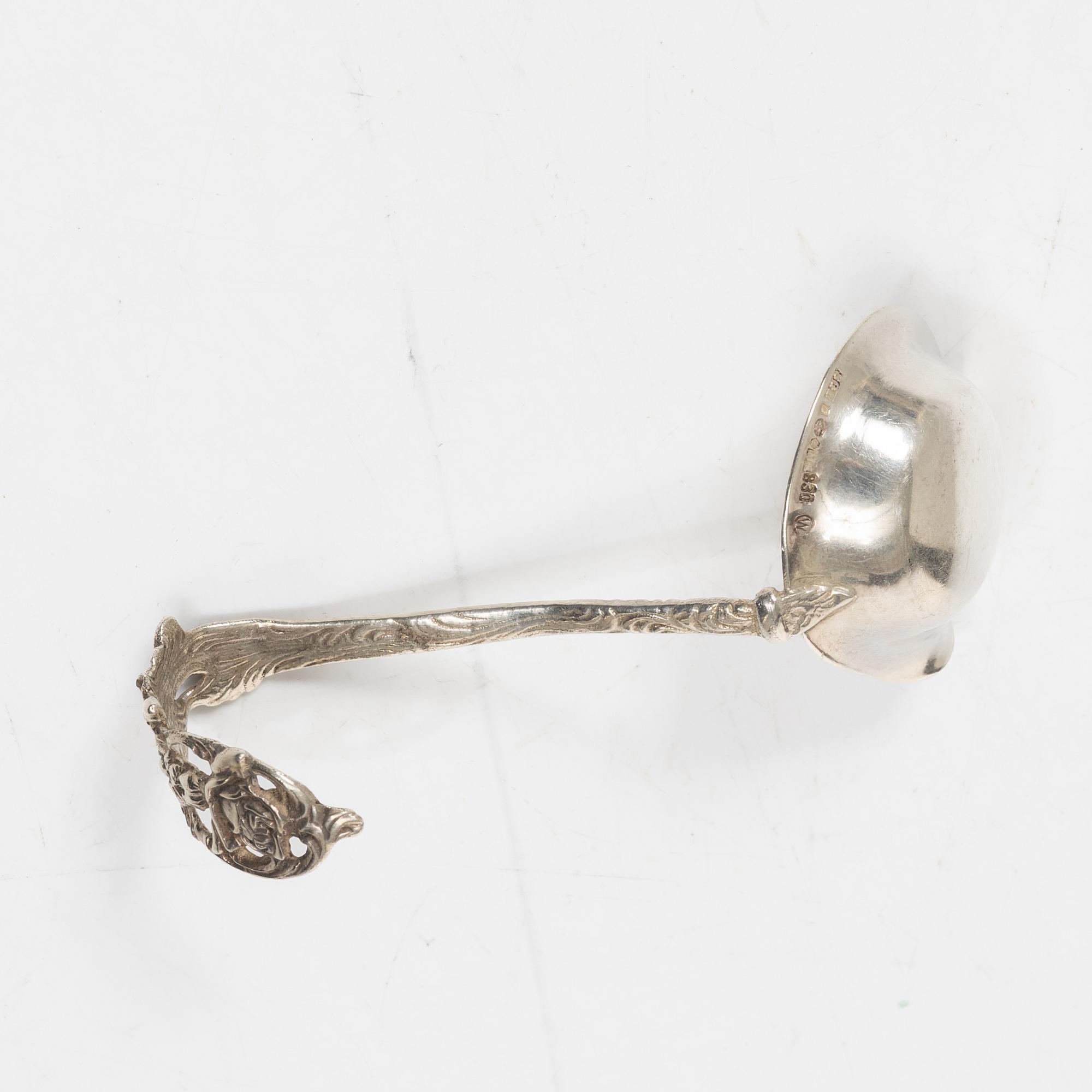 Sauce boat, silver, Rococo style, Swedish import mark, first half of the 20th century.