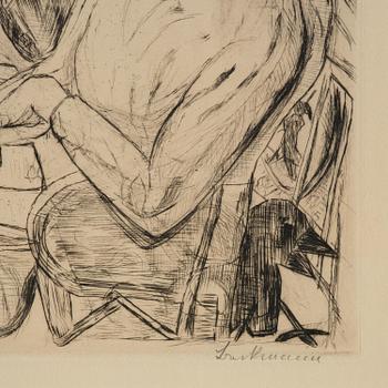 Max Beckmann, "Familienszene" from "Gesichter".