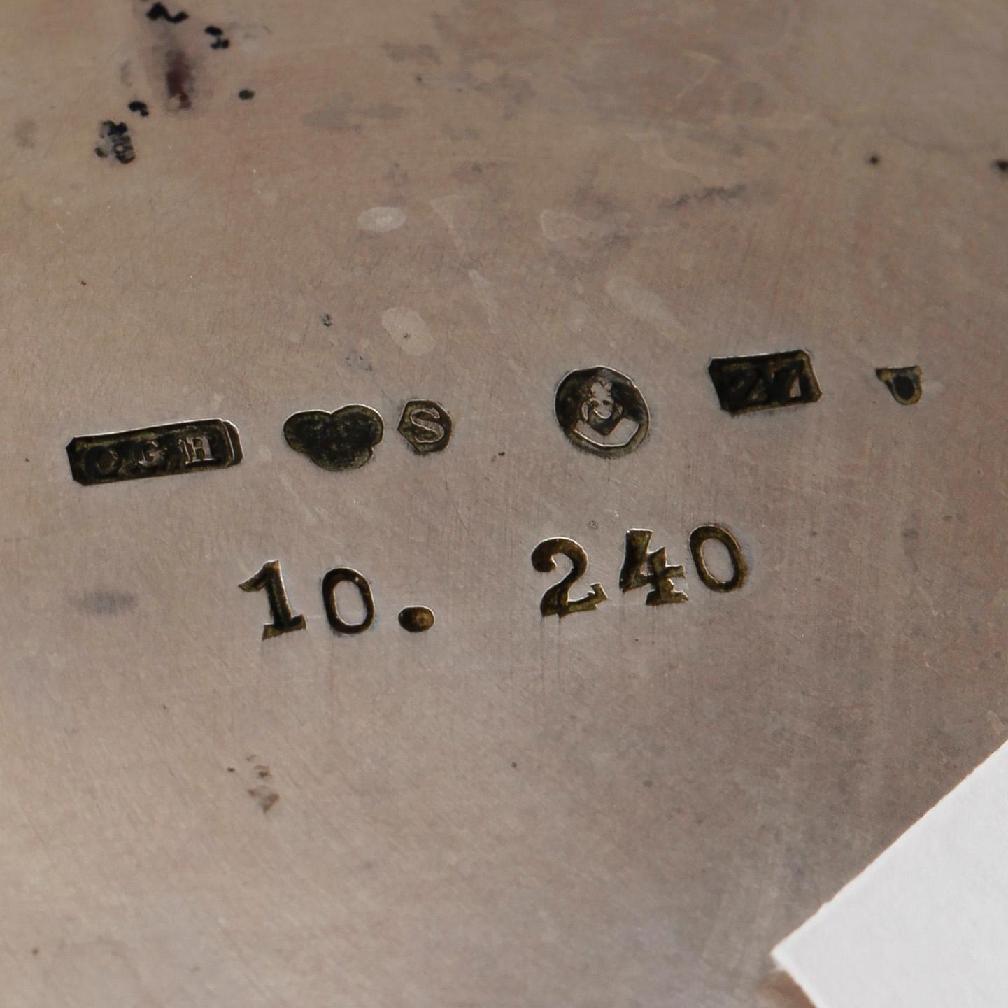 PARTI SILVER, 6 delar, bl a GAB Stockholm 1938, tot ca 760 g.
