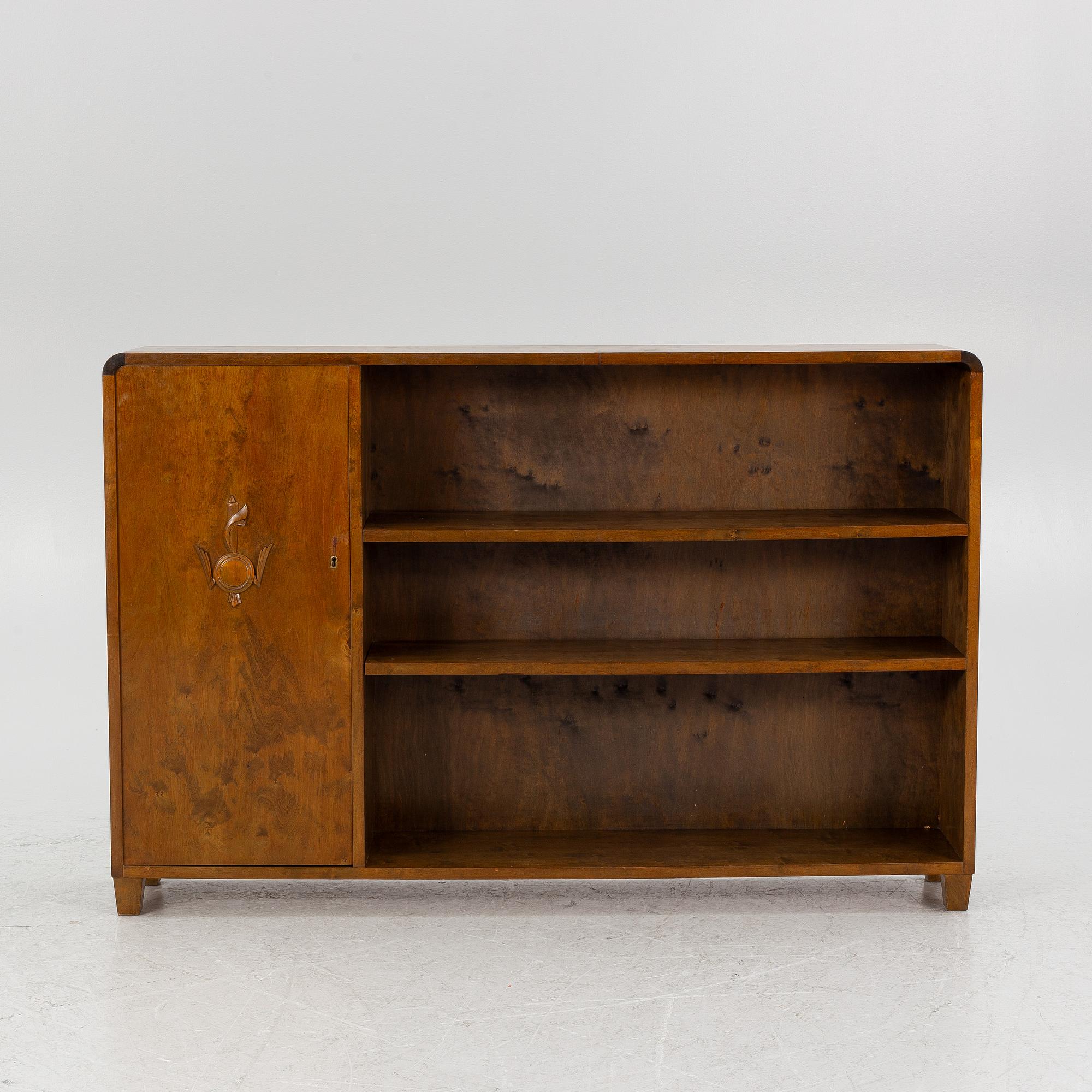 Bookcase with cabinet, 1930s.